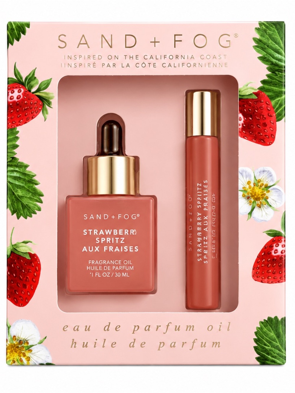 SAND+FOG Strawberry Spritz Fragrance Oil & Roller Gift Set - Pink - Picture 1 of 1